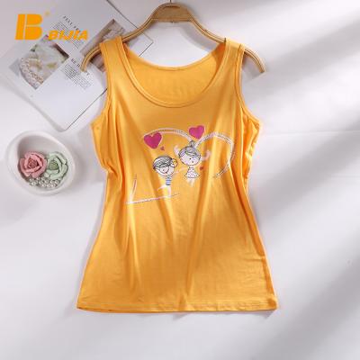 China 2021new Cartoon Breathable Cute Ladies Tops Womens Tank Tops Womens Tank Tops Custom Copy for sale