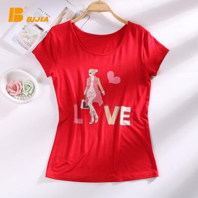 China China Summer Anti-Wrinkle Women's Clothing Custom Made T-shirt Tops Casual Short Sleeve T-shirt For Women T-shirt Girl for sale