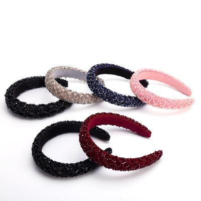 China All-Diamond Material Fashionable Girl Friendly Luxurious Rhinestone Headband Crystal Hair Accessory For Women for sale