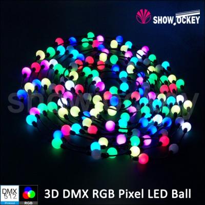 China Party DMX512 RGB Round Small Christmas LED Pixel Ball Light for sale