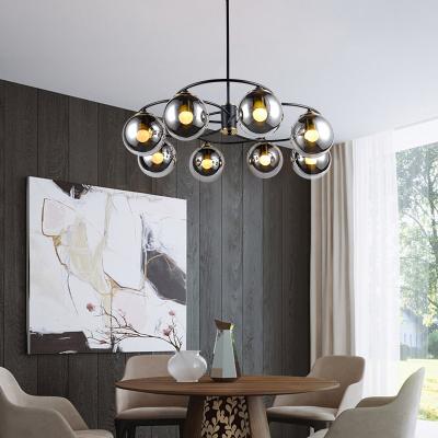 China Modern Luxury Modern Glass Chandelier Indoor Living Room Hanging Lighting Hotel Bedroom Pendant Lights Chandeliers for sale