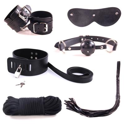 China 6-Piece Bondage Set For Sensory Beginner And Adult Toys Bdsm Sex Restraint Game Leather Bondage Sets Sex Tools For Couples 6pieces for sale