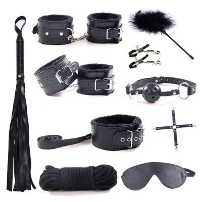 China 10-Piece Bondage Set For Sensory Beginner And Bed Restraint Game Good Quality Bondage Kit Set Adult Game Toys 10pcs for sale