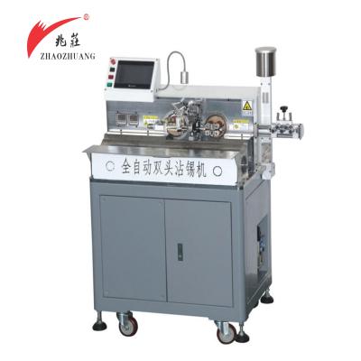 China Automatic Double Sides Tinning / Stripping / Cutting Wire Wire Cutting Stripping Twisting Spooler for sale