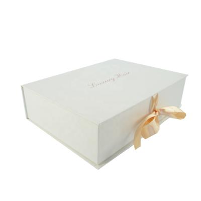 China Recyclable Custom Foldable Paper Gift Box Panel Box With Ribbon for sale