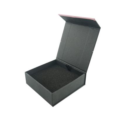 China Recyclable Custom Rigid Elegant Packaging Box Black Jewelry Boxes for sale