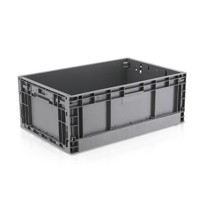 China Folding Collapsible Heavy Duty Industrial Storage Box Large Moving Plastic Crate For Sale for sale