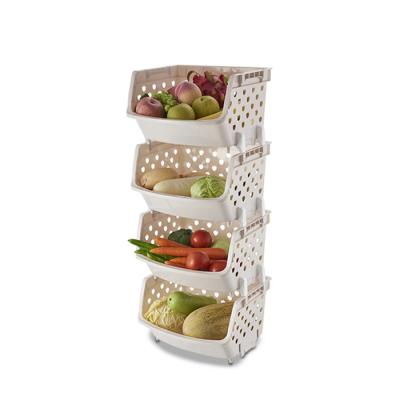 China Sustainable Multifunctional Plastic Fruit Vegetable Storage Basket for sale