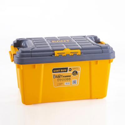 China Wholesale Small Large Car Plastic Hard Heavy Duty Empty Crate Storage Plastic Tool Box for sale