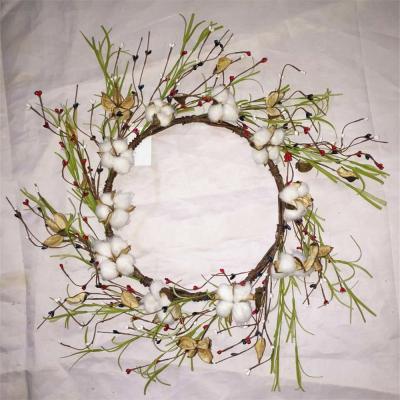 China 22 inch Pure Handmade Factory Directly Small Black and Red Garland Cotton Decor Garland Cotton Berry Seed Garland for sale