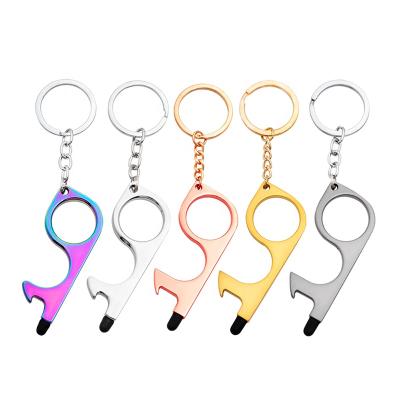 China 2021 Eco Friendly Wholesale Multi Tool Opener Multi Tool Protective Key Chain Custom Logo Metal Keychain for sale