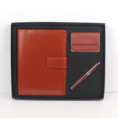 China One set with gift box notebook and pen corporate gift set with card holder and name card calculator for sale