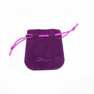 China Recyclable Custom Logo Jewelry Gift Bag Printed Small Suede Personalized Pockets Jewelry Bag for sale