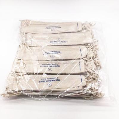 China Bamboo Straw Packing Pouch Cotton Chopsticks Burlap Long Straws Storage Drawstring Bag Recyclable Canvas for sale