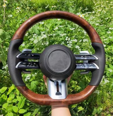 China Ergonomic Round PU Steering Wheel Race Wheel For Car Modification Production for sale