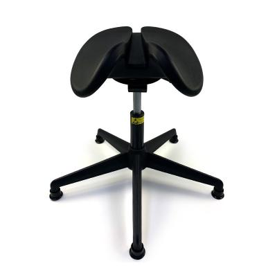 China Anti Static Black PU Leather Chair Customized Logo Office Lab Chairs With Wheels for sale