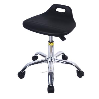 China Factory Direct Commercial ESD Lab Chair Stool For Laboratory Workshop School Office PU Foam Lift Rotate Industry Stools for sale