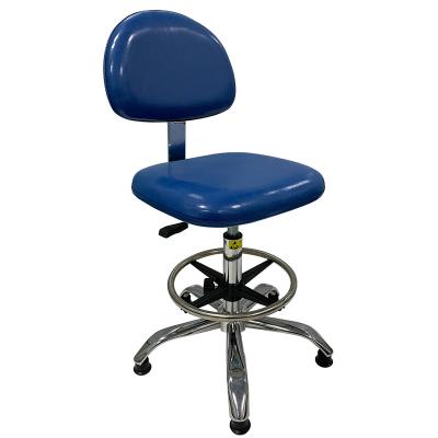 China Sillones de cuero de PU antiestático para el trabajo de sala limpia y laboratorio con protección ESD y espuma de PU en venta