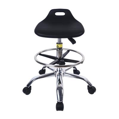 China Commercial ESD Lab Chair Stool For Laboratory Workshop School Office PU Foam Lift Rotate Industry Stools for sale