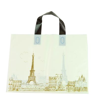 China Wholesale Durable 100% BIODEGRADABLE PE Eco-friendly Customs Printed Transparent Plastic Shopping Gift Bags With Your Own Logo for sale