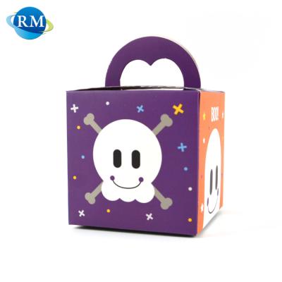 China Recyclable Pumpkin Pattern Packaging Kraft Paper Suitcase Gift Box for sale