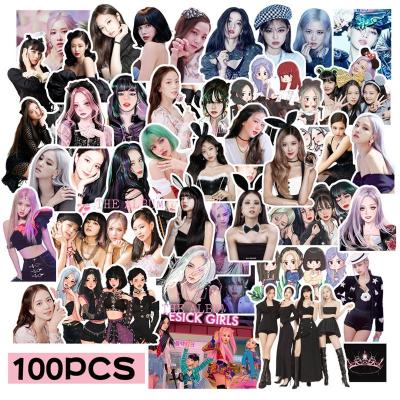 China Europe 100pcs/set Kpop Blackpink How You Like That Album Luggage Decoration Stickers for sale