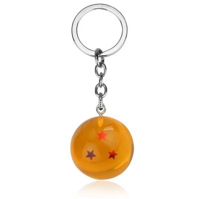 China 1.2.3.4 .5.6.7 Crystal Ball Keyrings Keychain Cartoon Anime Stars Available Dragon Ball Keychain Dragonball Z 7 Star for sale