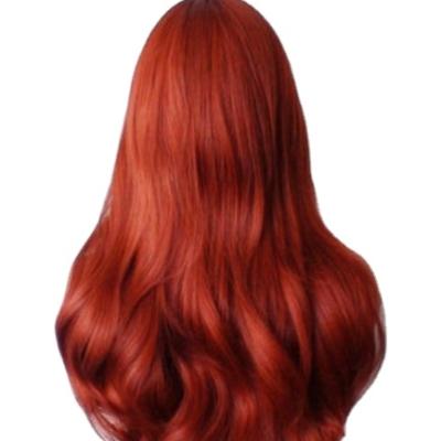 China Wholesale Red Curly Hair Lady Fluffy Afro Wig Long Role Playing Wig for sale