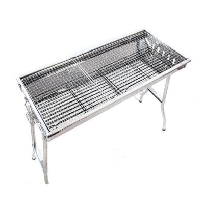 China Large Cheap Price Easily Assembled Portable Multifunctional Foldable Stainless Steel BBQ Grill Charcoal Grill For Outdoor Camping/Party for sale