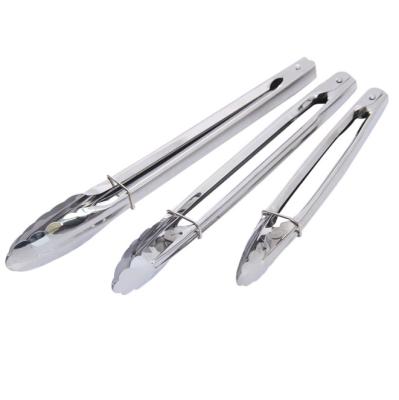 China Factory Direct Promotion Easily Cleaned Food Grade 12 Inch Stainless Steel Handle Barbecue Food Tongs Long BBQ Accessories for sale