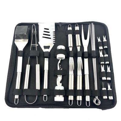 China High Quality Easily Cleaned Food Grade 29 Pcs Barbecue Multifunctional Tool Cooking Stainless Steel BBQ Grill Tool Kit for sale