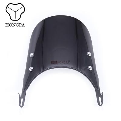 China Universal Plastic Black Plant+ Matte Bracket Motorcycle Windshield Wind Glass For Motorcycle Headlight Cafe Runner CG125 for sale