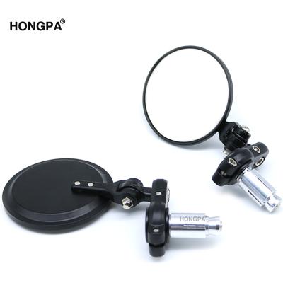 China Aluminum Alloy+glass Round Aluminum Alloy Motorcycle Rear View Mirror Side Folding Mirror Fit For 7/8