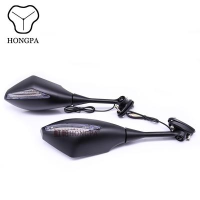 China ABS+glass+bracket+led light motorcycle side mirror universal with LED light for Honda CBR 600 900 1000 rr CBR300R CBR500R CBR250R for sale