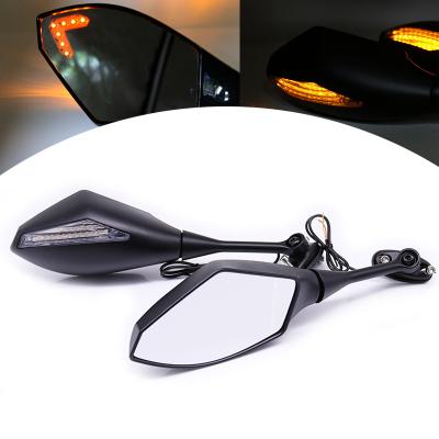 China Aluminum +ABS Cover Motorcycle Rearview Mirror LED Turn Signals For Honda CBR600RR CBR1000RR CBR250R CBR300R 2003-2019 for sale