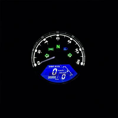 China ABS Plastic + Universal 12000RPM Motorcycle LCD Digital Display Speedometer Tachometer Tachometer Odometer Gauge with Signal Speed ​​for Motorcycle for sale