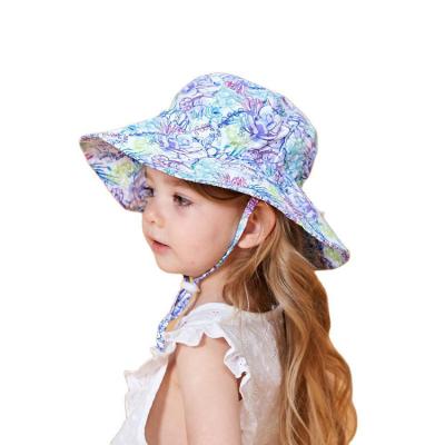 China Sun protection wholesale custom logo foldable hat for children summer beach hat beach hat kids for sale