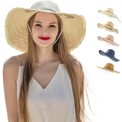 China Fashion\Comfortable Hot Selling Wide Sunshade\Durable Straw Hats Amazon Edge Best Beach Hats Straw Hats Women for sale