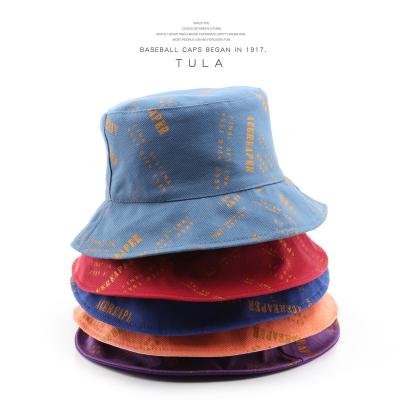 China New Trend Soft Comfortable Fisherman Hats Unisex Bucket Hat Wholesale Custom Double Side PrintedWith Logo Hat for sale