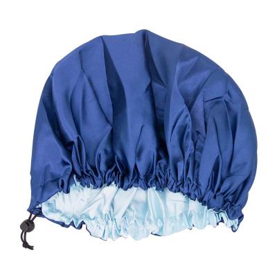 China Amazon Products Bath Cap Shower Hat Viable Hot Selling Elastic Adjustable Reusable Waterproof Shower Cap for sale