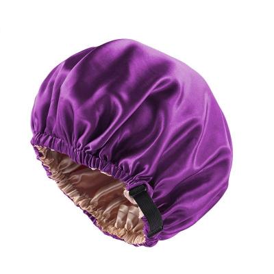 China Viable Wholesale Hot Selling Double Layer Waterproof Eco Shower Cap Reusable Shower Cap Fashion Shower Cap for sale