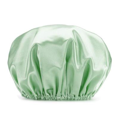 China 2022 Sustainable Hot Selling Bath Shower Hat Women Fashion Double-layer Waterproof Hat Elastic Hat for sale