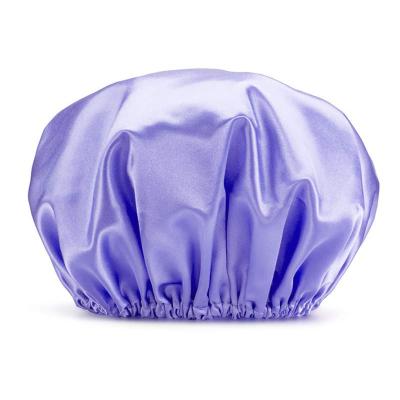 China 2022 Fashion Stain EVA Waterproof Shower Hat Women Bath Shower Cap Women Sustainable Bath Hat for sale