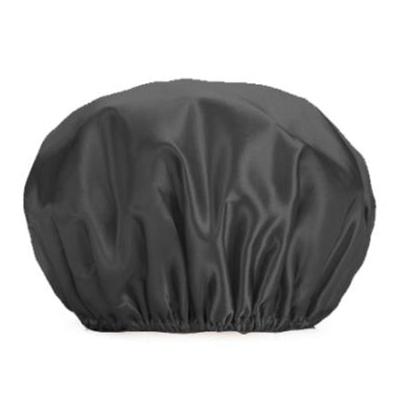 China Fashion Viable Satin Shower Cap Bathroom Cap Reusable Waterproof Shower Cap For Women for sale