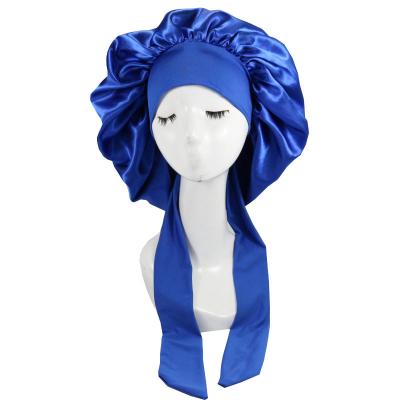 China Hot Viable High Quality Satin Lined Reusable Bowknot Hats Reusable Shower Cap With Bow Hair Hood Cap for sale