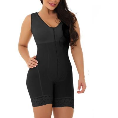 China 2021 Antibacterial Wholesale Body Shaper For Women Fat Zipper Up Abdomen Pressure Shapewear for sale