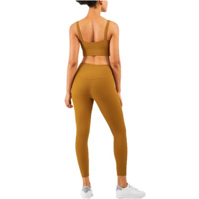 China Factory supply breathable 2021 yoga seamless sets 2 pieces of new autumn print fitness sportswear yoga sports wear for women for sale