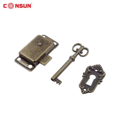 China High Quality Iron Consun Antique Furniture Cabinet Drawer Lock Cabinet Lock Push Lock for sale