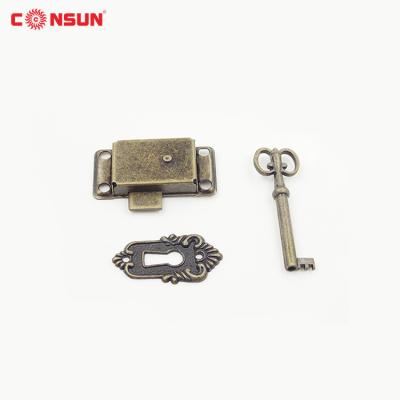 China 2021 High Quality Antique Iron Furniture Cabinet Drawer Lock Cabinet Lock Push Lock for sale