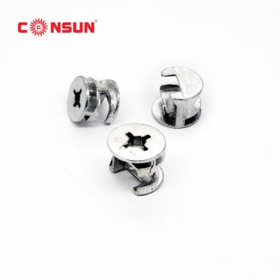 China 15mm Panel Connector Cam Lock Modern Furniture Hardware Fittings Zinc Alloy Fasteners EF1505 for sale